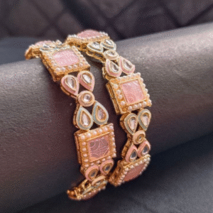 Reverse AD & Carving Stone Bangles – A Blend of Modern Sparkle and Traditional Craft