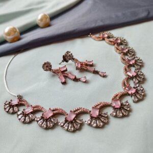 Victorian Antique Polish American Diamond Necklace Set