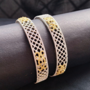 Dual Tone AD Bangles – Modern Radiance with Timeless Charm