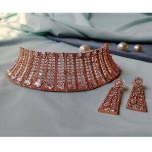 American Diamond Choker Semi-Bridal Necklace