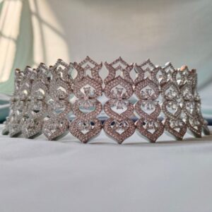 Flexible AD Choker Necklace with Nano Setting