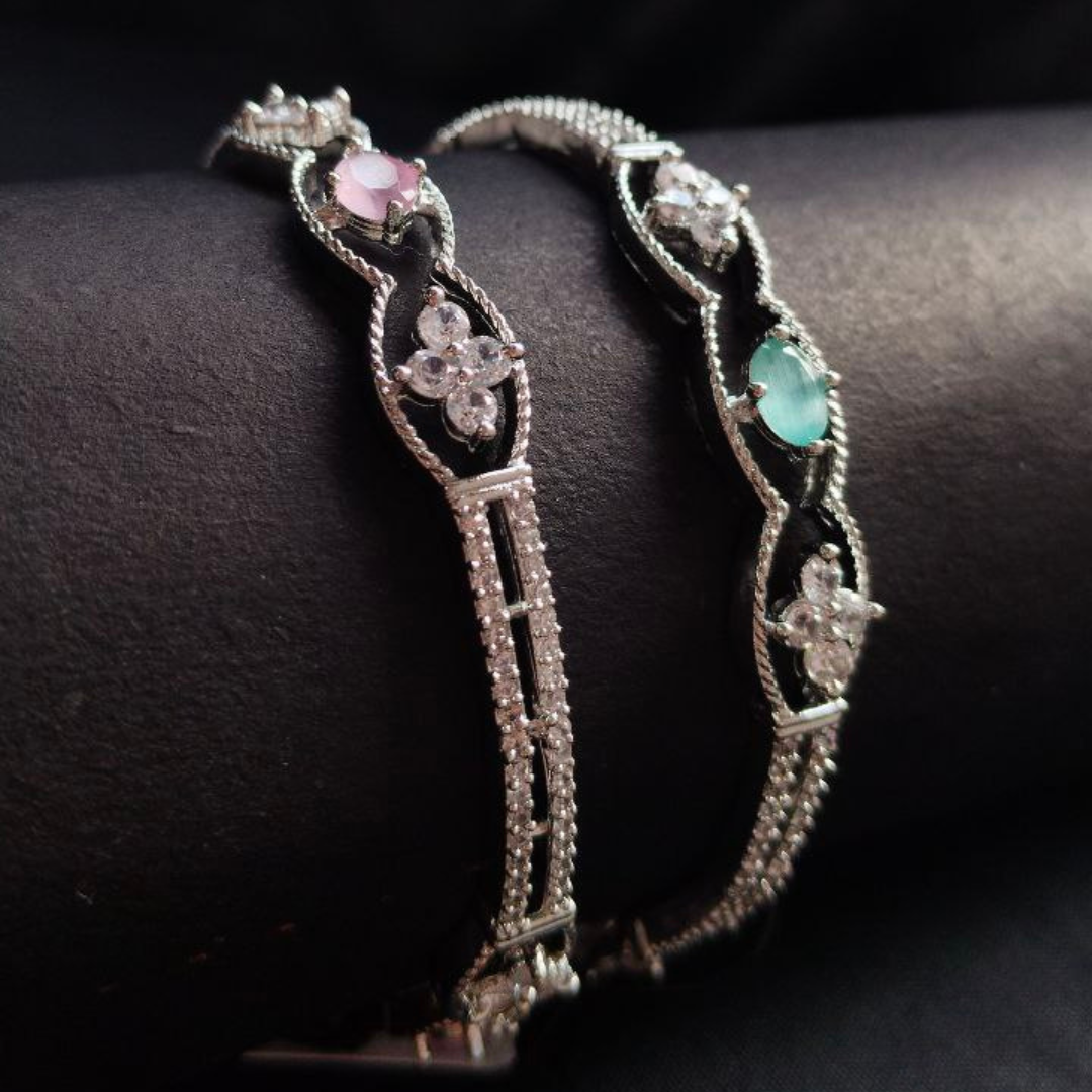 AD Bangles with Floral & Intricate Detailing - Image 3