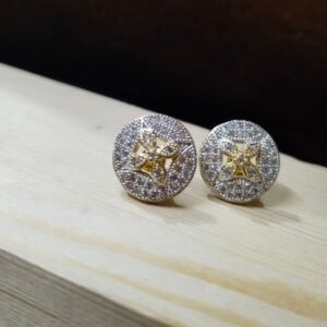 Classic Round Studs with American Diamonds