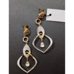 Elegant Drop Earrings With Gold-Plated Brass