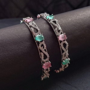 AD Bangles with Floral & Intricate Detailing