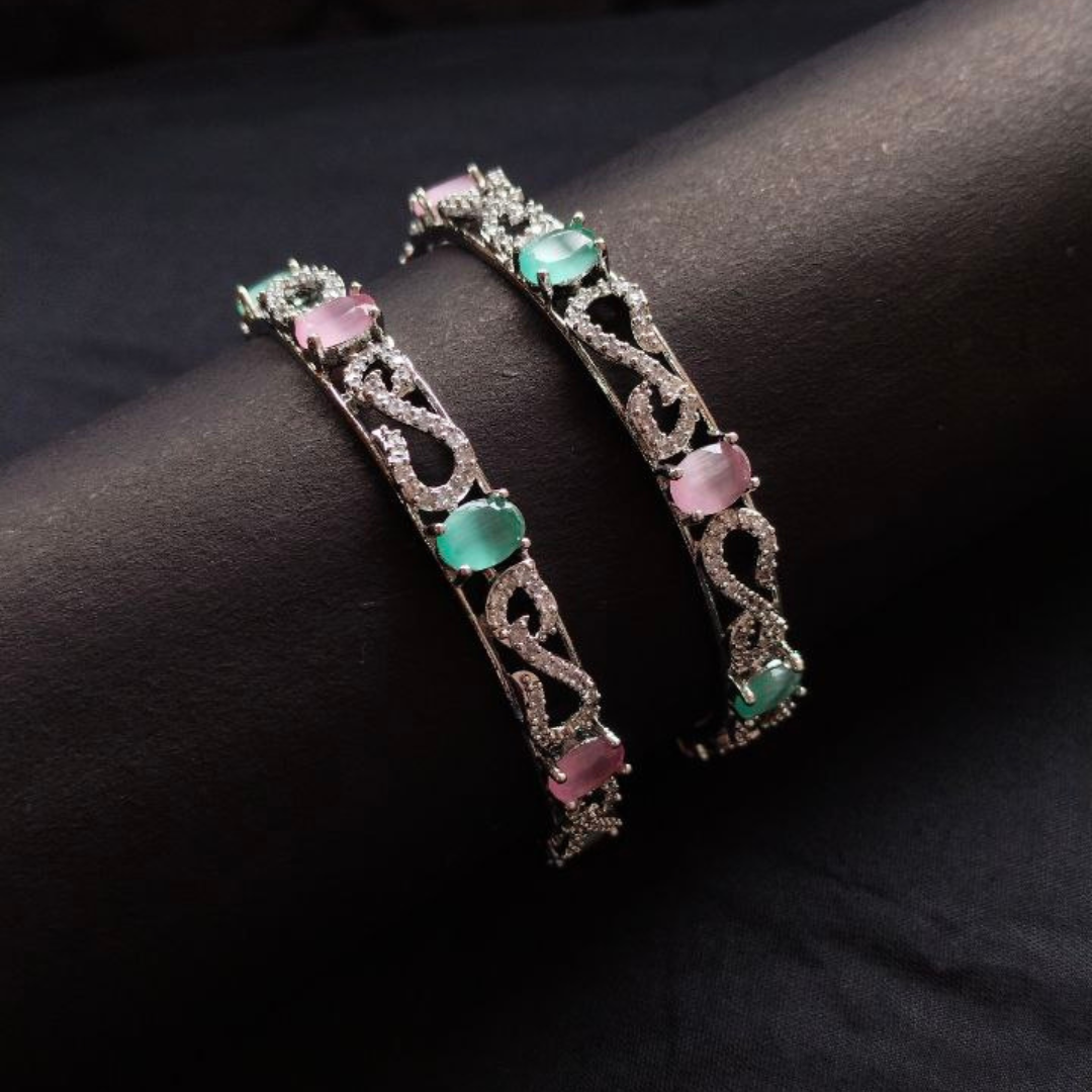 AD Bangles with Floral & Intricate Detailing - Image 3