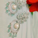 Pearl & Mint Crystal Earrings – Delicate, Dreamy, Divine