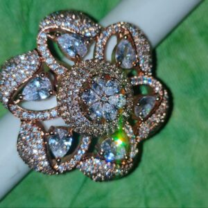 American Diamond Rings on Brass with Rose Polish