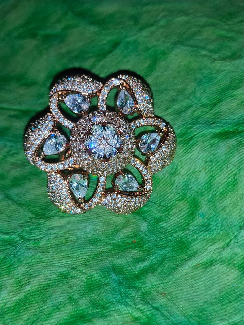 American Diamond Rings on Brass with Rose Polish - Image 2