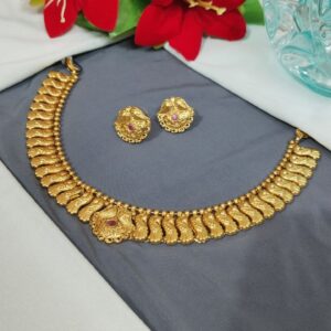 Rajwada Necklace Set with Earrings