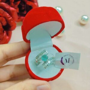 American Diamond Rings on Brass with Silver Polish