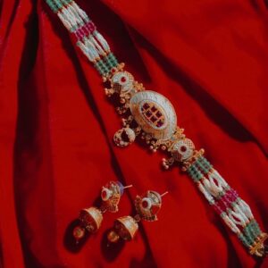 Rajwada Necklace Set with Earrings