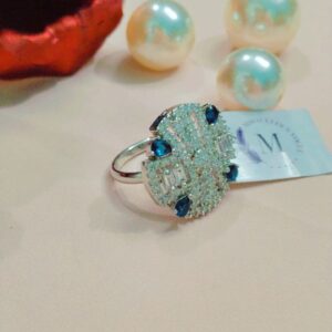 American Diamond Rings on Brass with Silver Polish