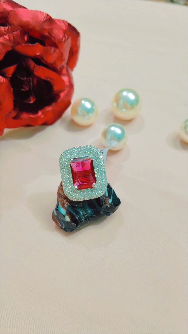 American Diamond Rings on Brass with Silver Polish