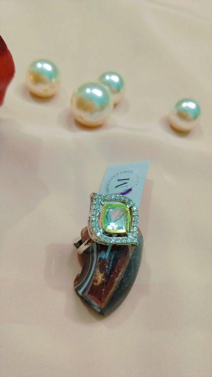 American Diamond Rings on Brass with Silver Polish - Image 3