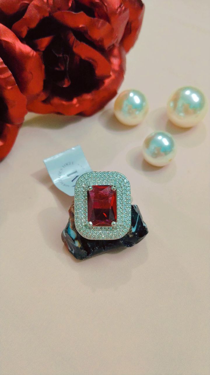 American Diamond Rings on Brass with Silver Polish - Image 2