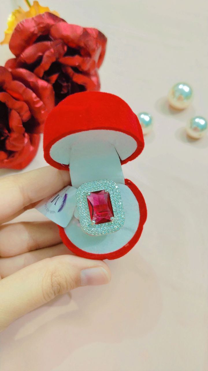 American Diamond Rings on Brass with Silver Polish - Image 3