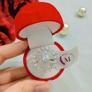 American Diamond Rings on Brass with Silver Polish