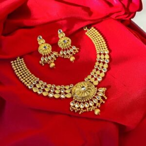 Rajwada Necklace Set with Earrings