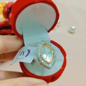 American Diamond Rings on Brass with Silver Polish