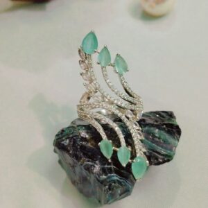 American Diamond Rings on Brass with Silver Polis