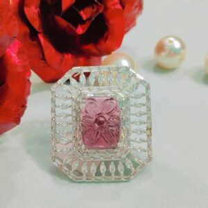 American Diamond Rings on Brass with Gold Polish