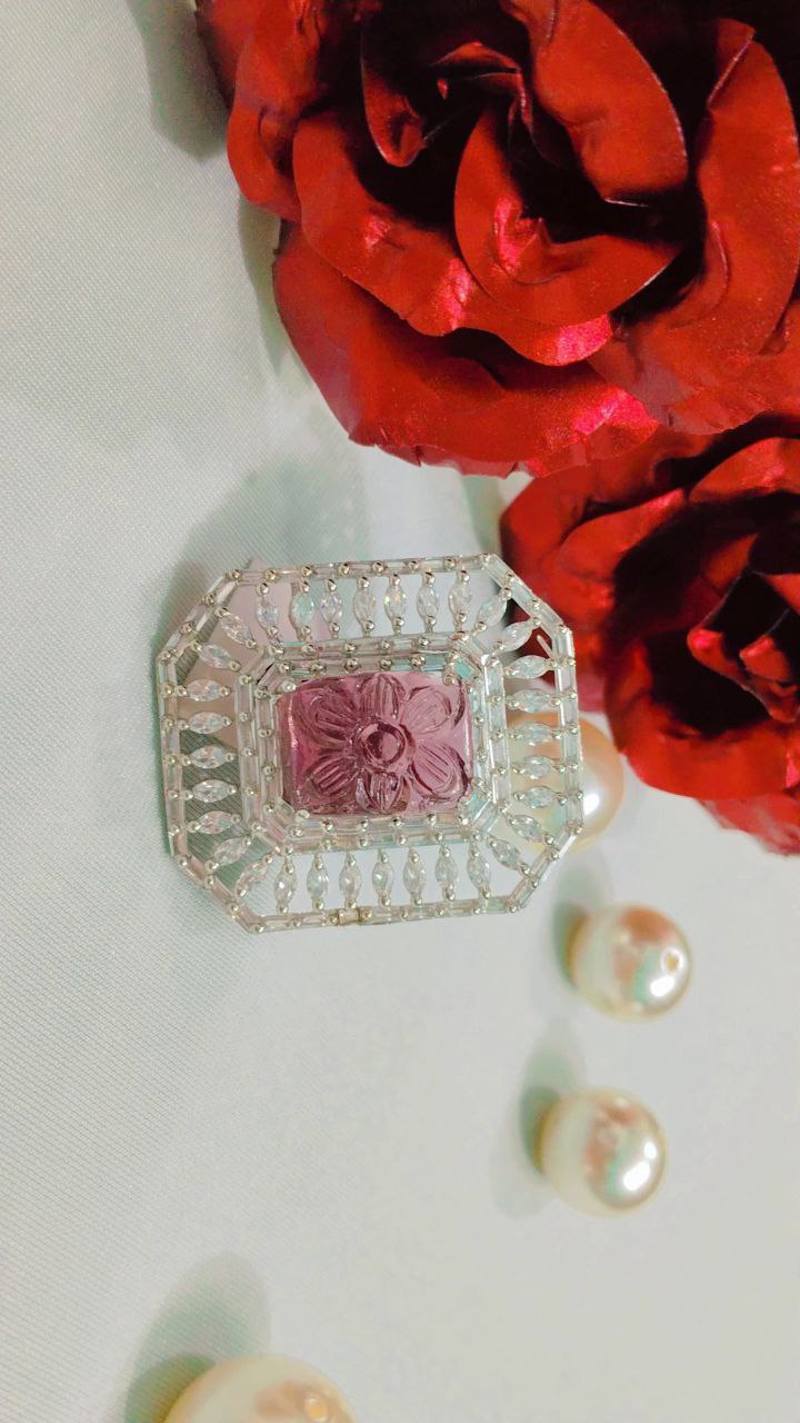 American Diamond Rings on Brass with Gold Polish - Image 4