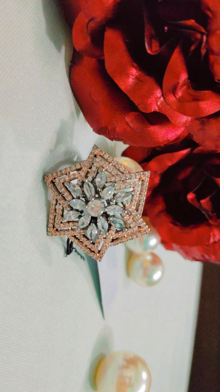 American Diamond Rings on Brass with Gold Polish - Image 3