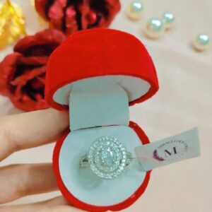 American Diamond Rings on Brass with Silver Polish