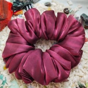 Organza Scrunchies – Maroon | Soft, Elegant & Lightweight Hair Scrunchies for Women & Girls