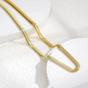 Extra Broad Golden Snake Chain | Medium Size Hypoallergenic & Tarnish-Free Jewelry